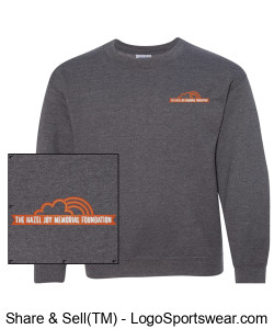 Youth Crewneck Sweatshirt - Dark Gray Design Zoom
